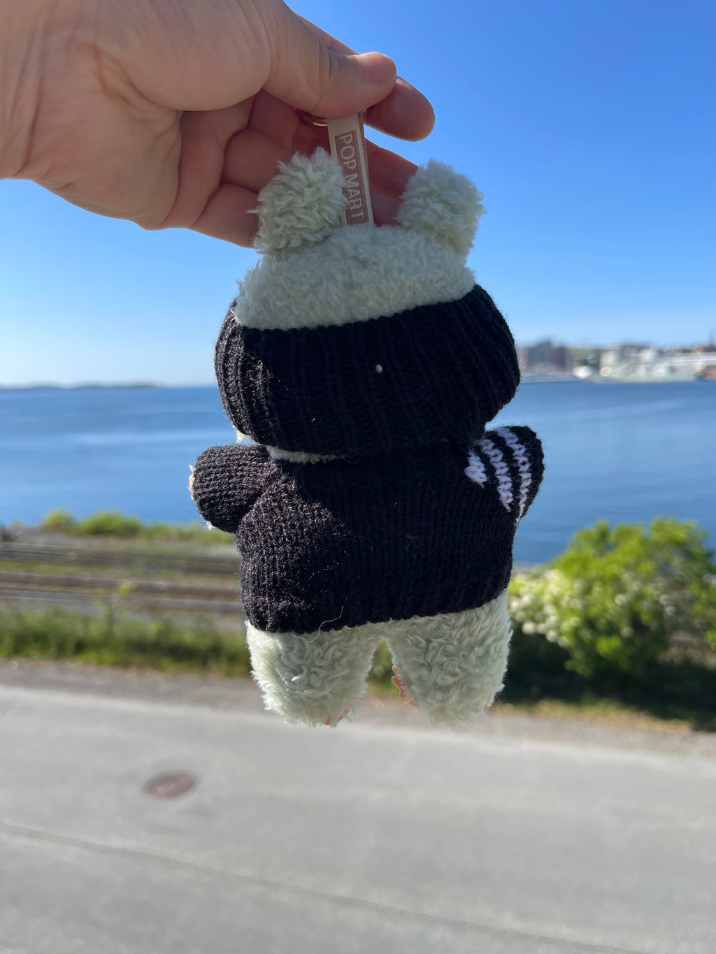 Black & White Knit Sweater w Hat
