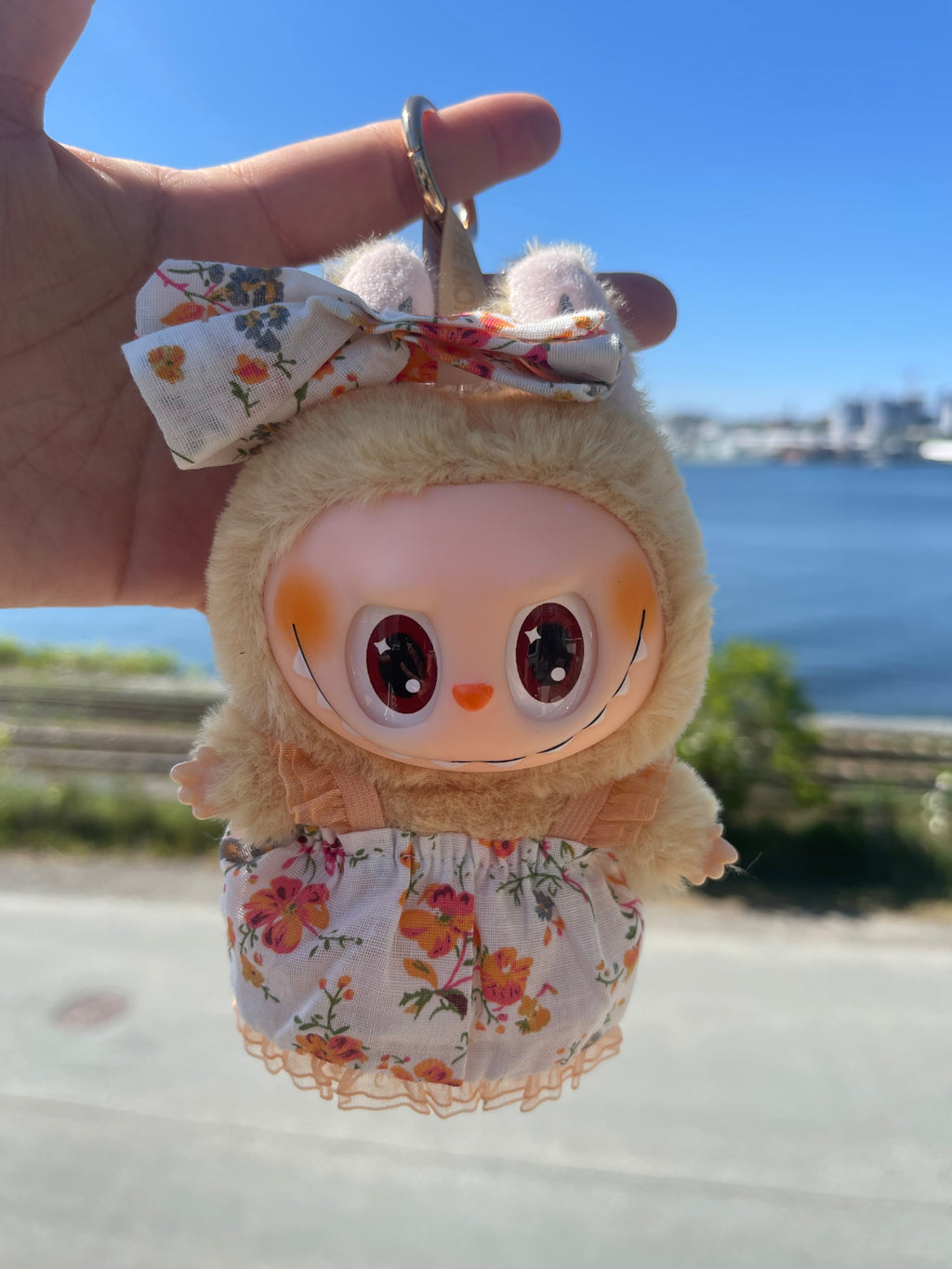 Orange Floral Sundress w Bow