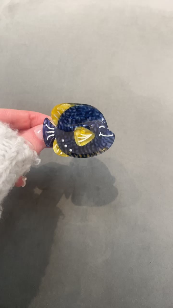 Navy & Yellow Tropical Fish
