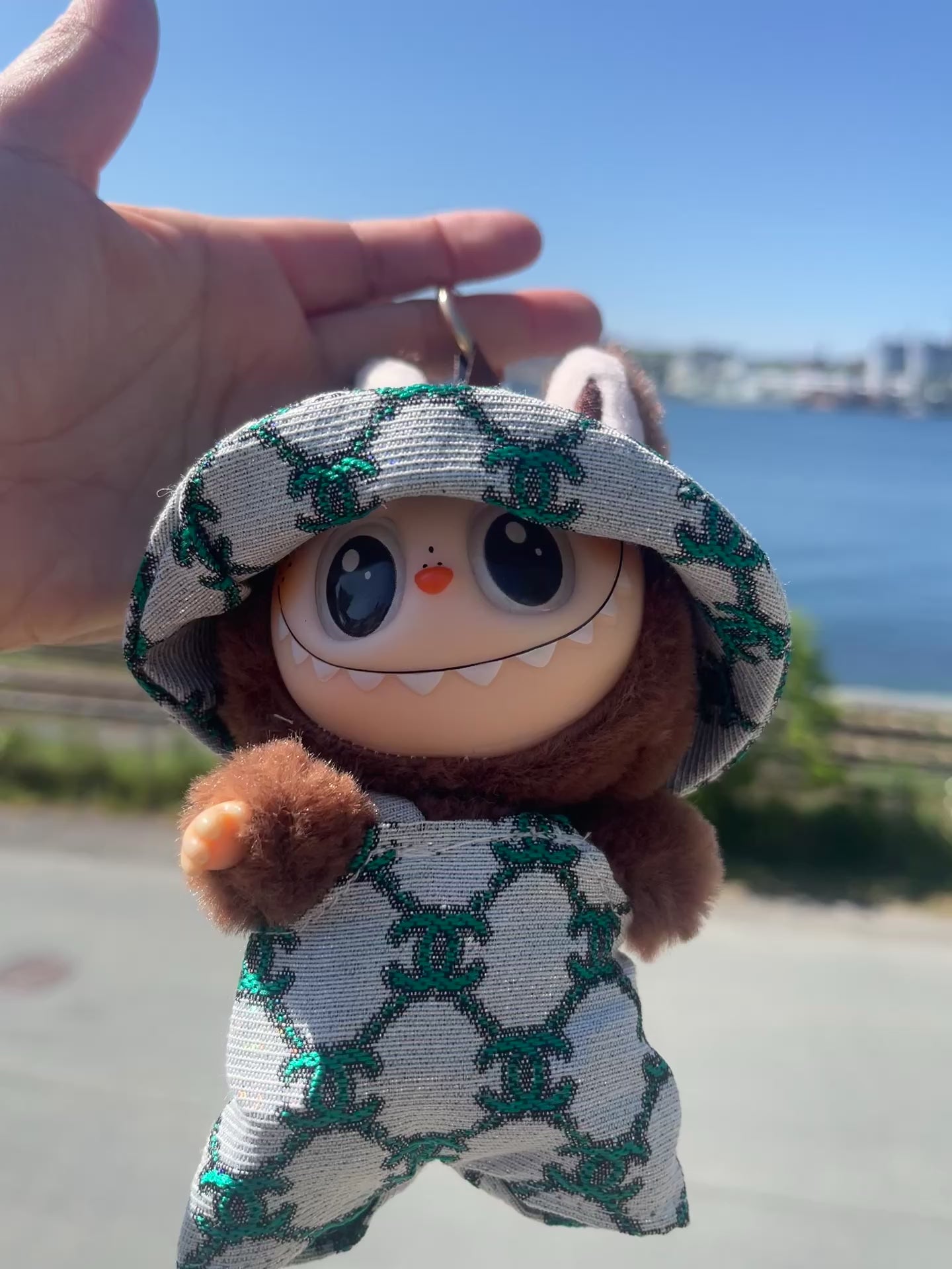 Silver & Green Overalls w Hat